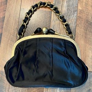 J.CREW Double Clasp 100% Silk Bag